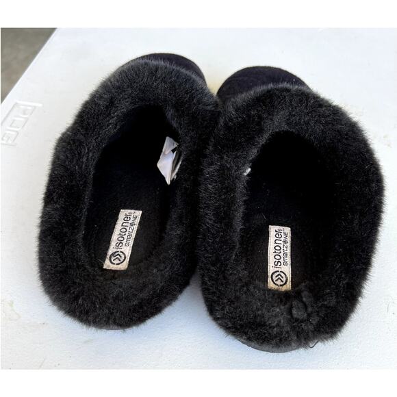 Isotoner clog/ slippers, black, women's size 7.5-8 - Picture 3 of 3